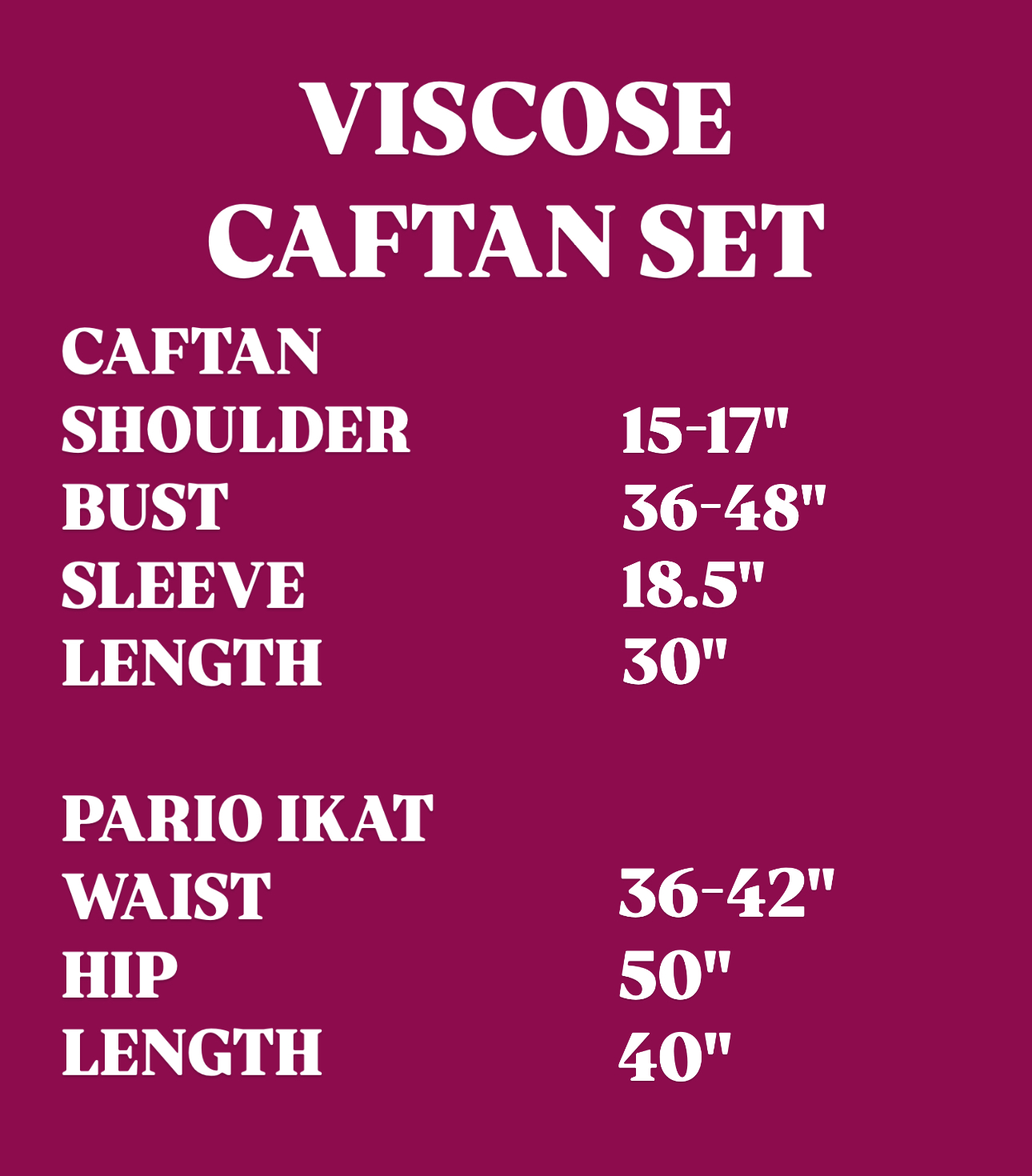 VISCOSE SET MAROON