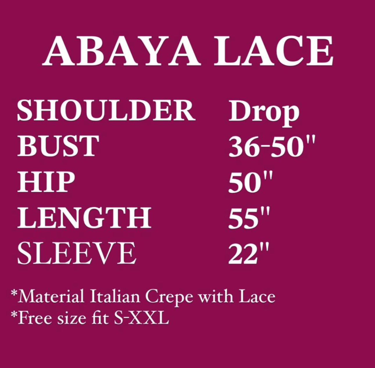 ABAYA LACE DARK PURPLE