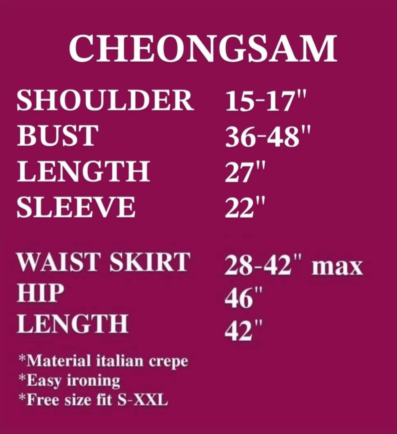 CHEONGSAM V2 BURGUNDY