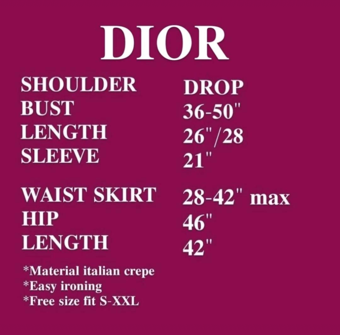 DIOR MAROON